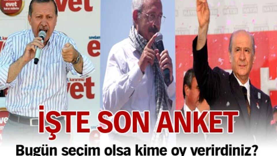 İşte son anket sonuçları