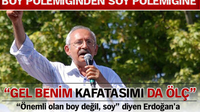 "Gel benim kafatasımı da ölç"