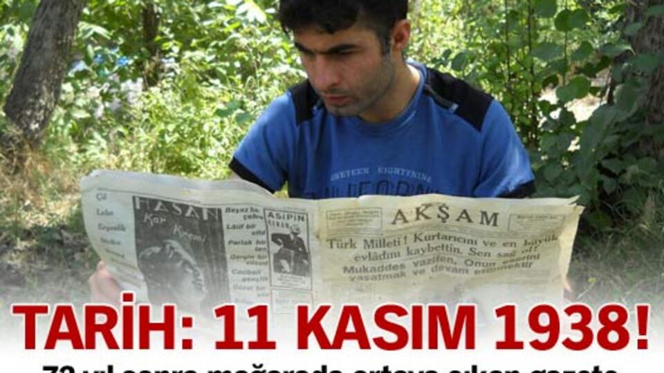 72 yıl sonra mağaradan çıkan gazete