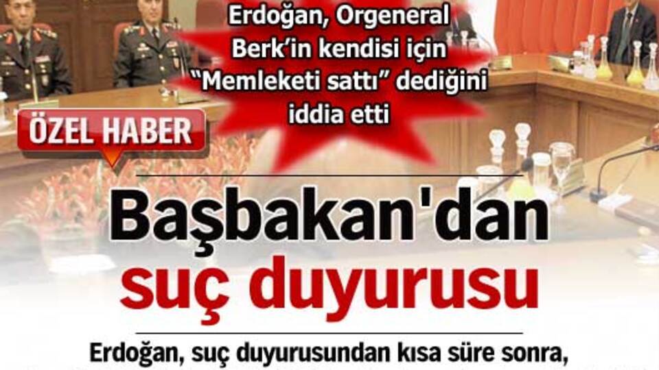 Başbakan'dan suç duyurusu