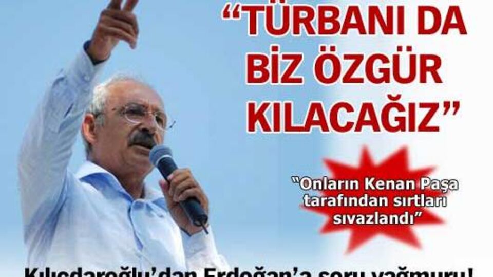 "Türbanı da biz özgür kılacağız"