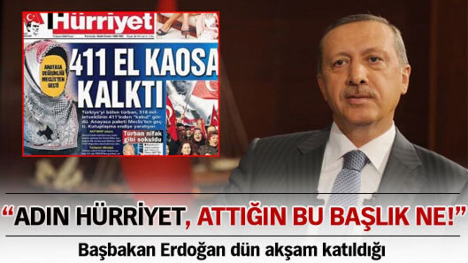 "Adın Hürriyet, attığın bu başlık ne!"