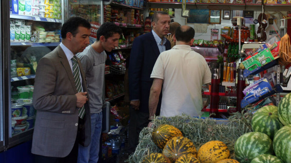 Erdoğan'dan market alışverişi