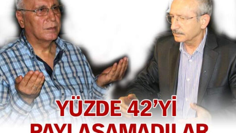 Yüzde 42'yi paylaşamadılar