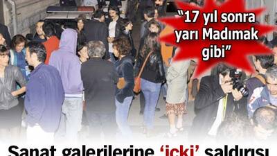 Sanat galerilerine 'içki' saldırısı