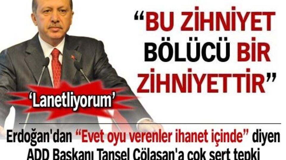"Bu zihniyet bölücü bir zihniyettir"