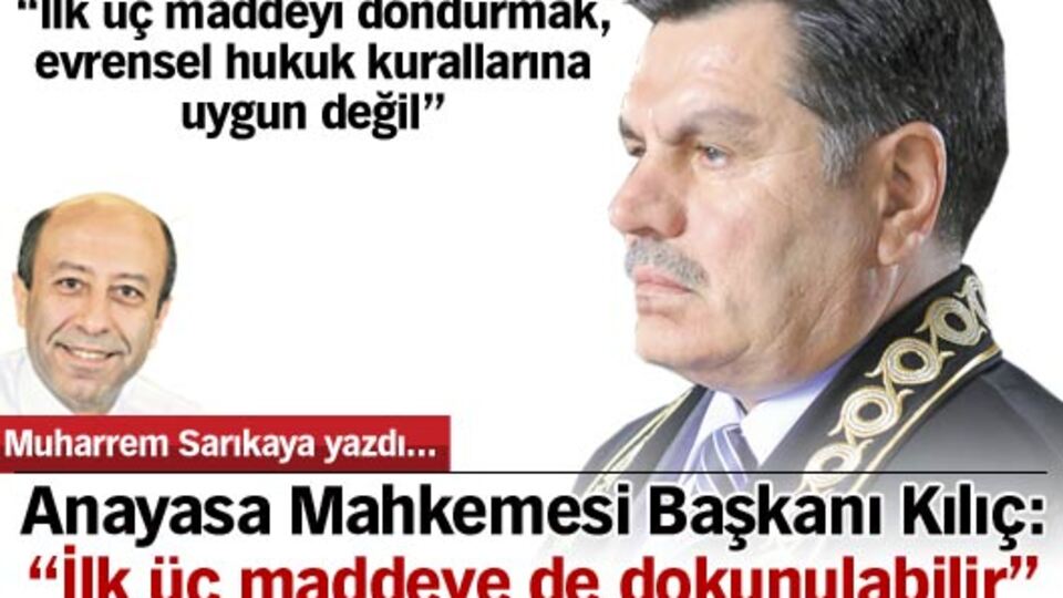 Kılıç: "İlk üç madde dondurulamaz"