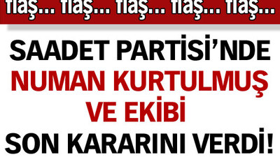 Numan Kurtulmuş kararını verdi!