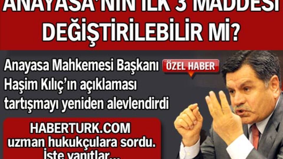 İlk 3 madde değiştirilebilir mi?