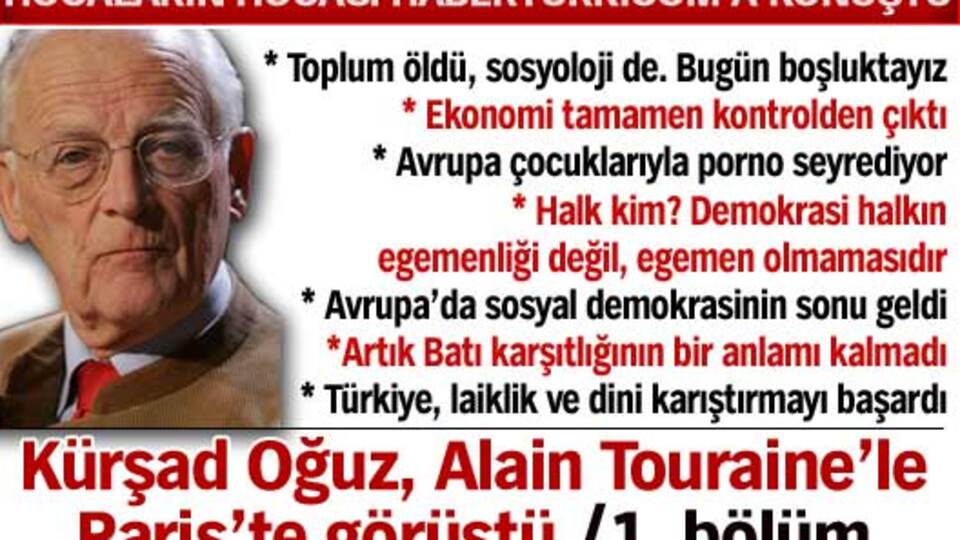 "Batı'da toplum öldü, tam bir boşluk içindeyiz"