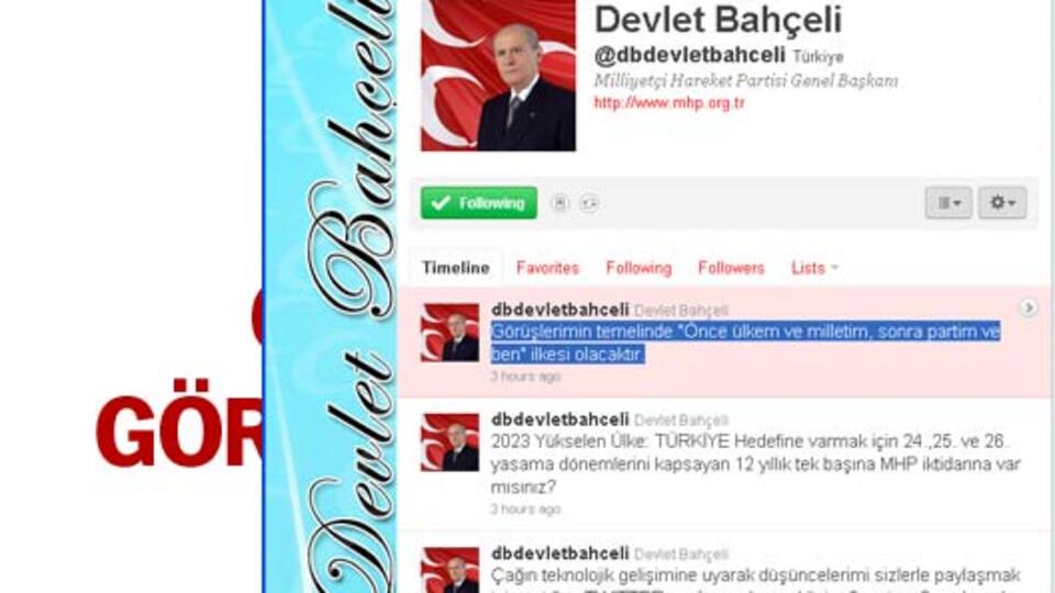 Bahçeli de Twitter'dan "merhaba" dedi