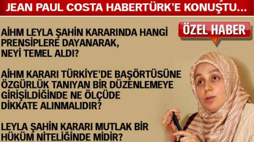 AİHM Başkanı Jean Paul Costa HABERTÜRK'e konuştu