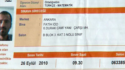 Sınav yerinde 'cami yanı' yazınca...