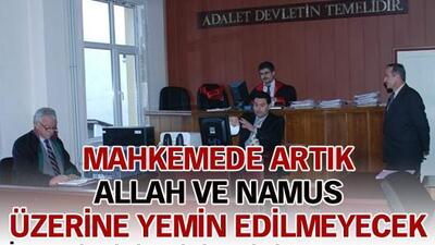 Artık Allah ve namus üzerine yemin edilmeyecek
