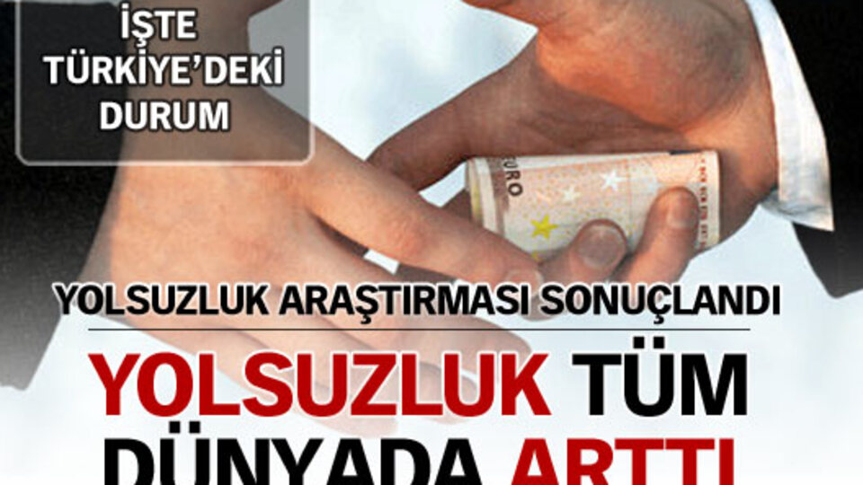 Yolsuzluk arttı