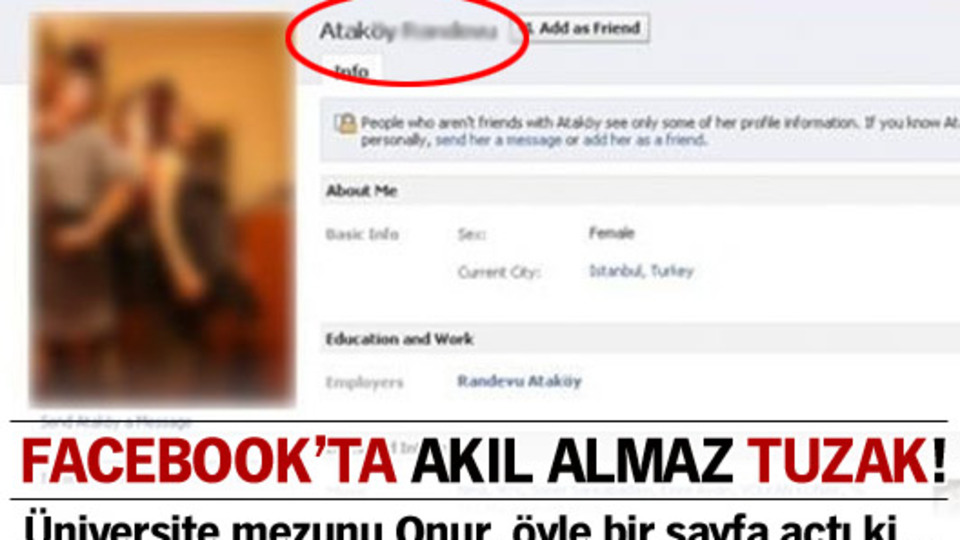 Olmayan kadınları Facebook'ta pazarlamış
