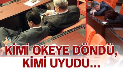 Mecliste okey mesaisi