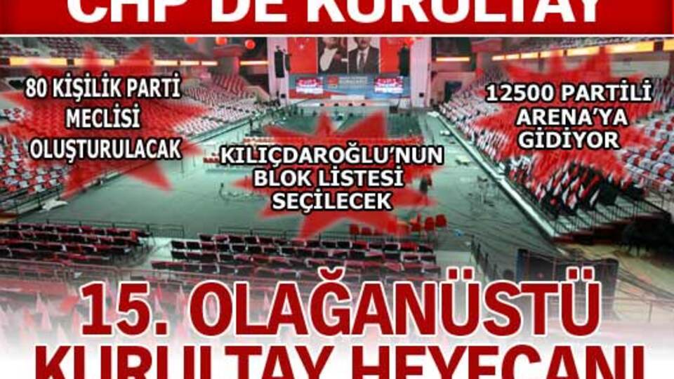 CHP'de 15. Olağanüstü Kurultay heyecanı