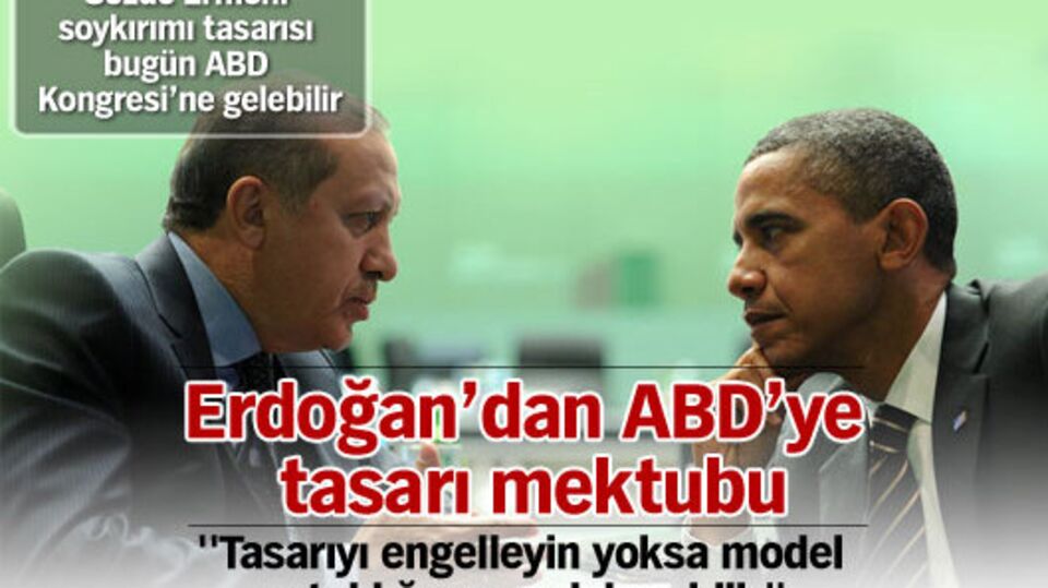 Erdoğan'dan ABD'ye tasarı mektubu