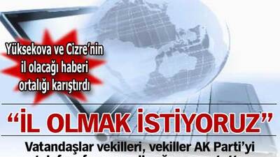 Sizce hangi ilçe il olmalı? Tıklayın, oyunuzu kullanın