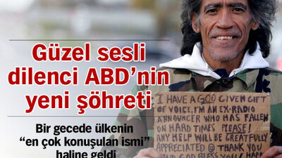 Güzel sesli dilenci ABD'nin yeni şöhreti