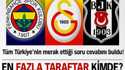 En fazla taraftar kimde?