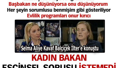 Eşcinsel sorusu istemedi