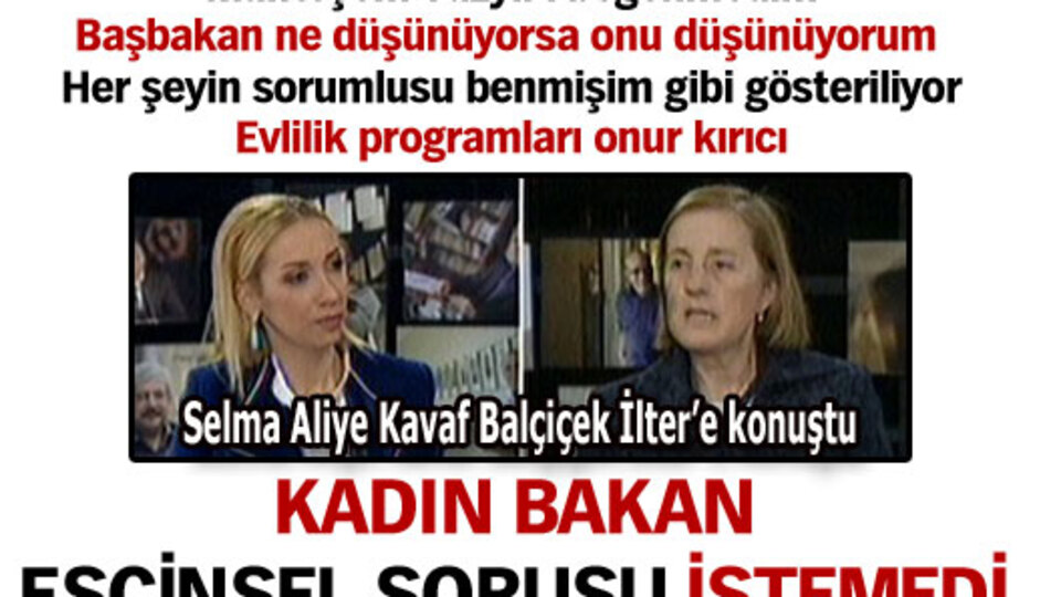 Eşcinsel sorusu istemedi