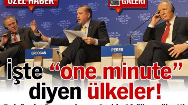İşte "One Minute" diyen ülkeler