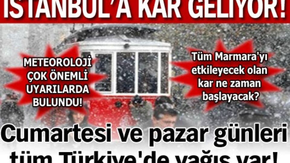 Kar yağışı ne zaman başlayacak?
