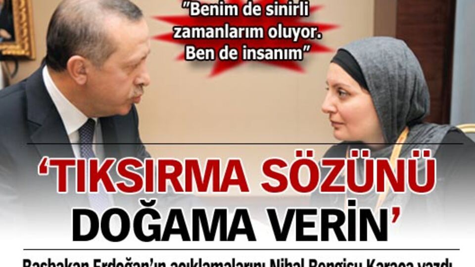 'Tıksırma sözünü doğama verin'