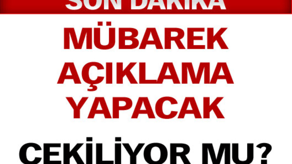Obama'dan Mübarek'e: Aday olma