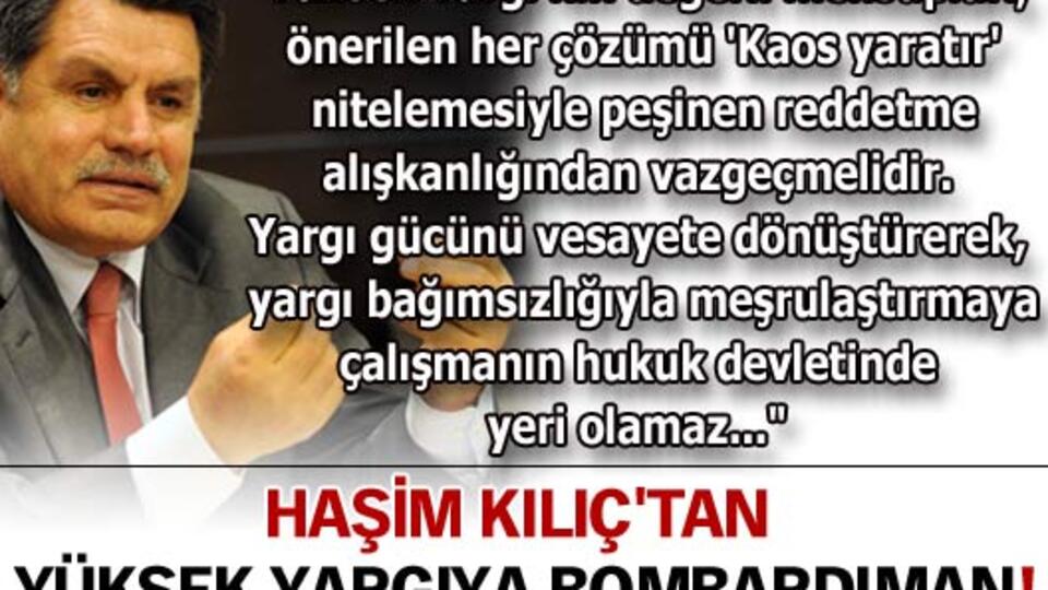 Haşim Kılıç'tan 'Yüksek Yargı'ya bombardıman!