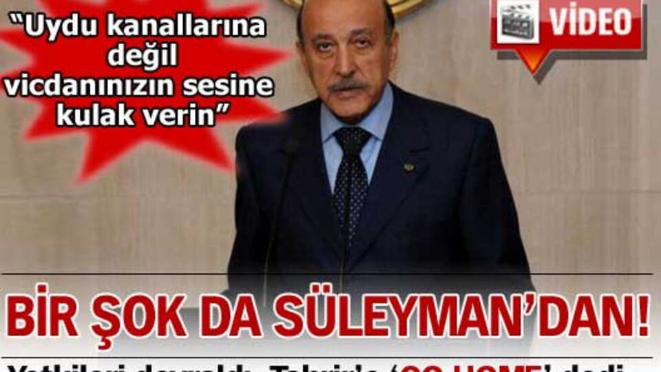 Süleyman halka seslendi