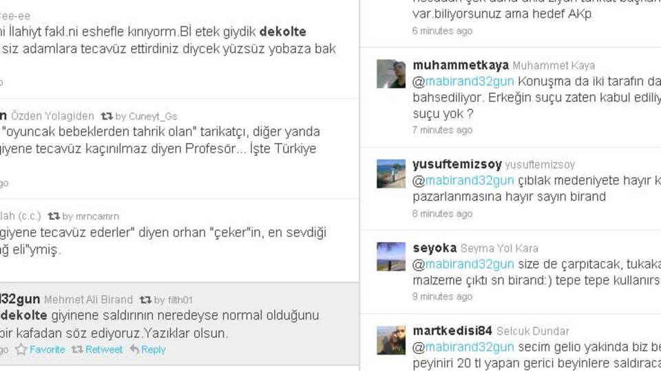 Twitter 'dekolte-tecavüz' açıklamasına kilitlendi!