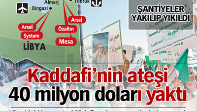 Kaddafi'nin ateşi 40 milyon doları yaktı