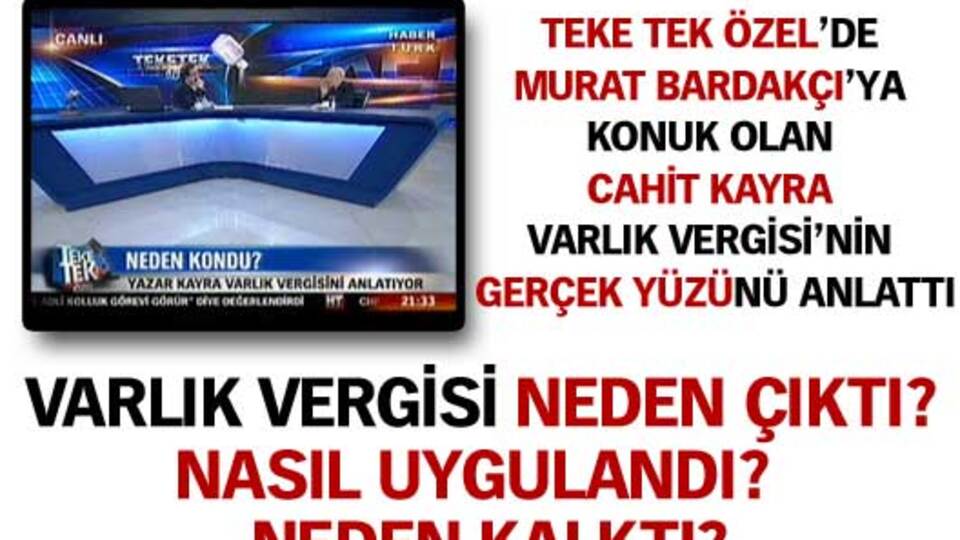 Cahit Kayra, Varlık Vergisi'ni anlattı