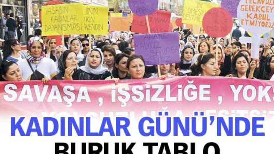 Kadınlar Günü'nde buruk tablo