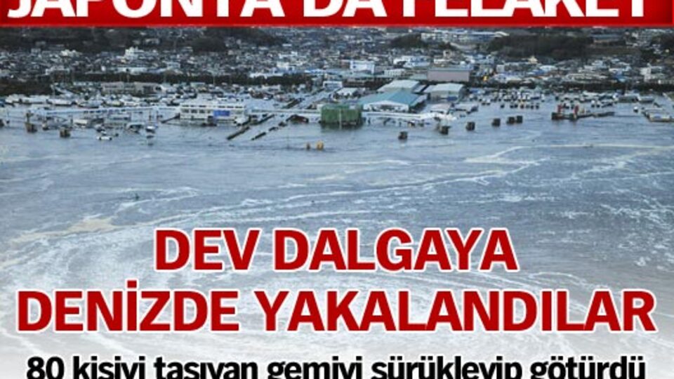 Dev dalgaya denizde yakalandılar
