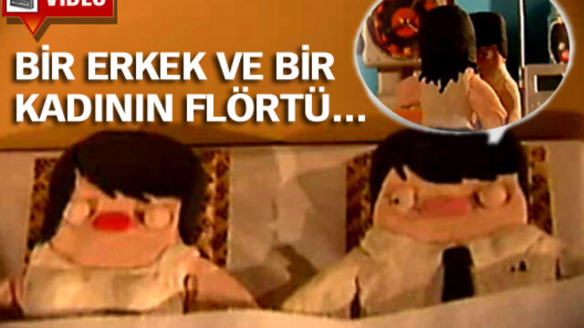 Bir erkek ve bir kadının flörtü! VİDEO
