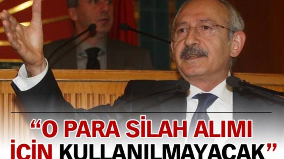 ''O para, silah alımı için kullanılmayacak''