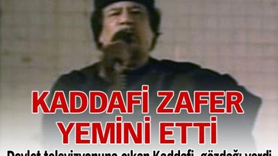 Kaddafi zafer yemini etti