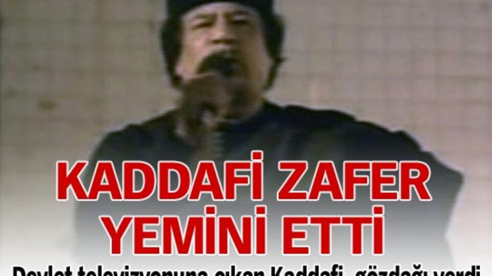 Kaddafi zafer yemini etti