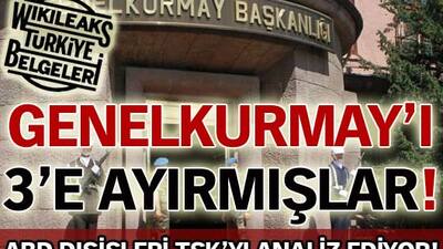 Genelkurmay'ı üçe ayırmışlar!
