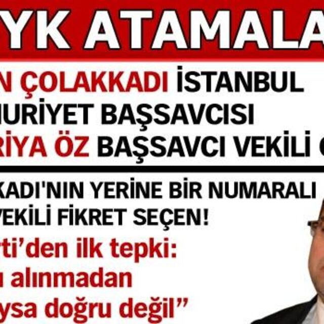 Zekeriya Öz İstanbul Cumhuriyet Başsavcı Vekili!