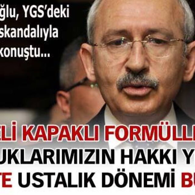 "Gizli kapaklı formüllerle birilerinin hakkı yeniyor"