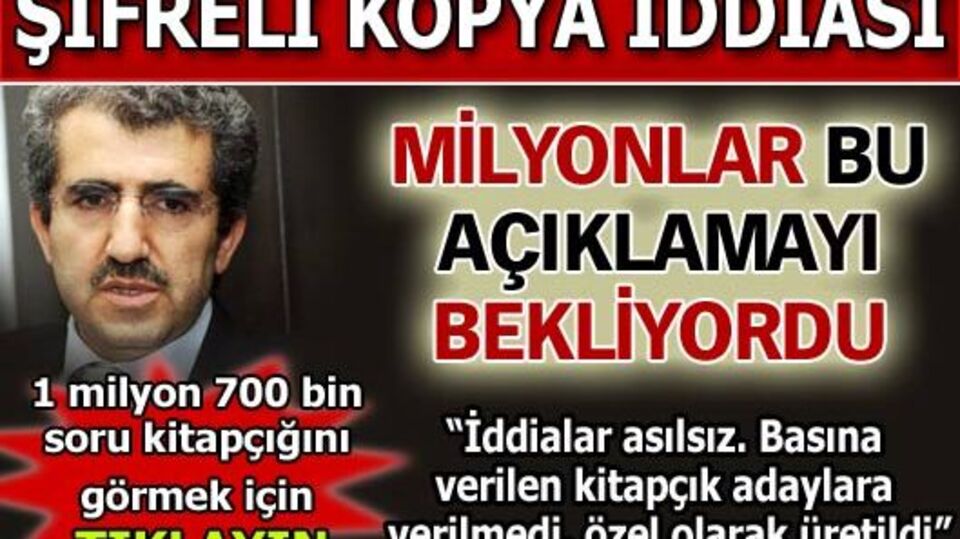"Basına verilen kitapçık özel üretildi"