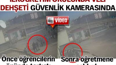 Veli dehşeti güvenlik kamerasında!