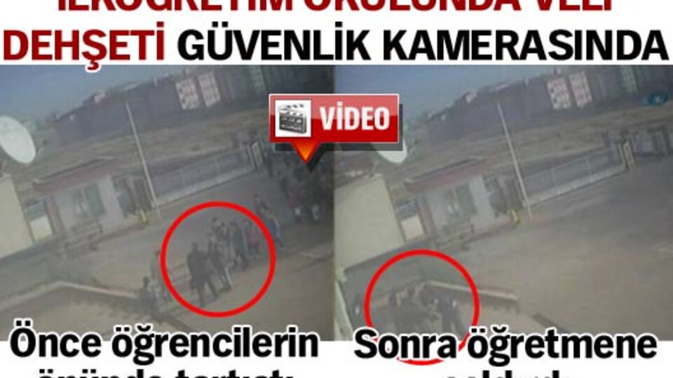 Veli dehşeti güvenlik kamerasında!