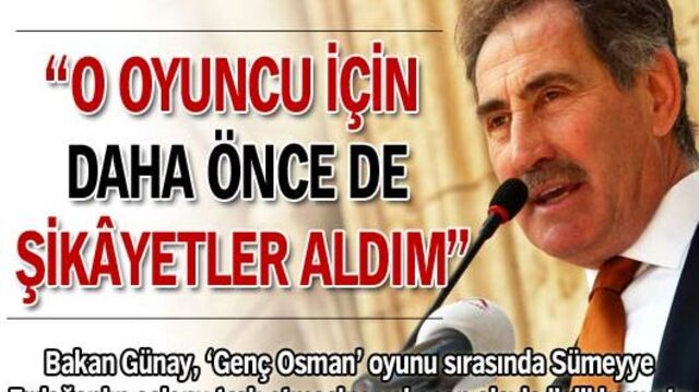 'O oyuncu için daha önce de şikâyetler aldım'